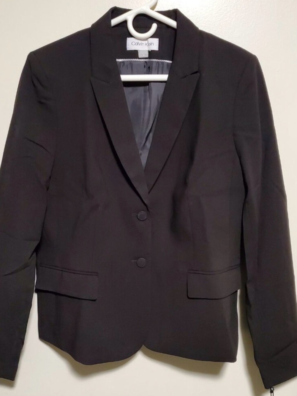 Calvin Klein Men’s Black Two-Button Sport Coat Blazer